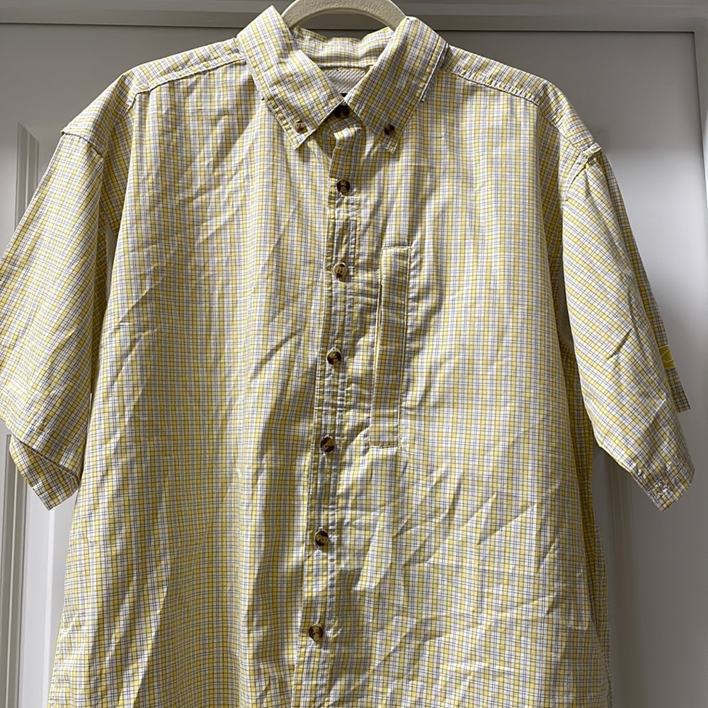 Drake yellow short sleeve‎ shirt size small